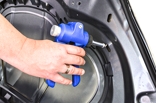 Hole Straightening Tool Set in action